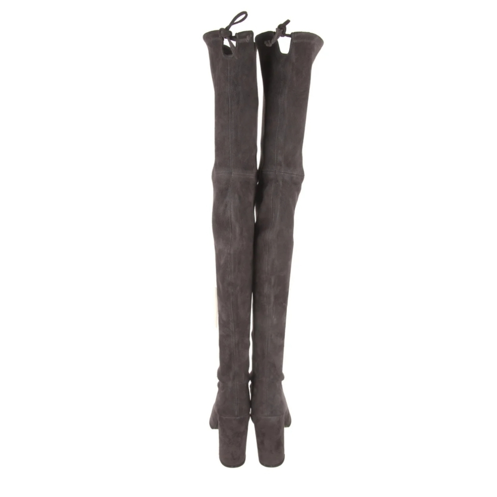 🩶 Stuart Weitzman Hiline otk over the knee italian suede leather boots 8.5M - Picture 4 of 7